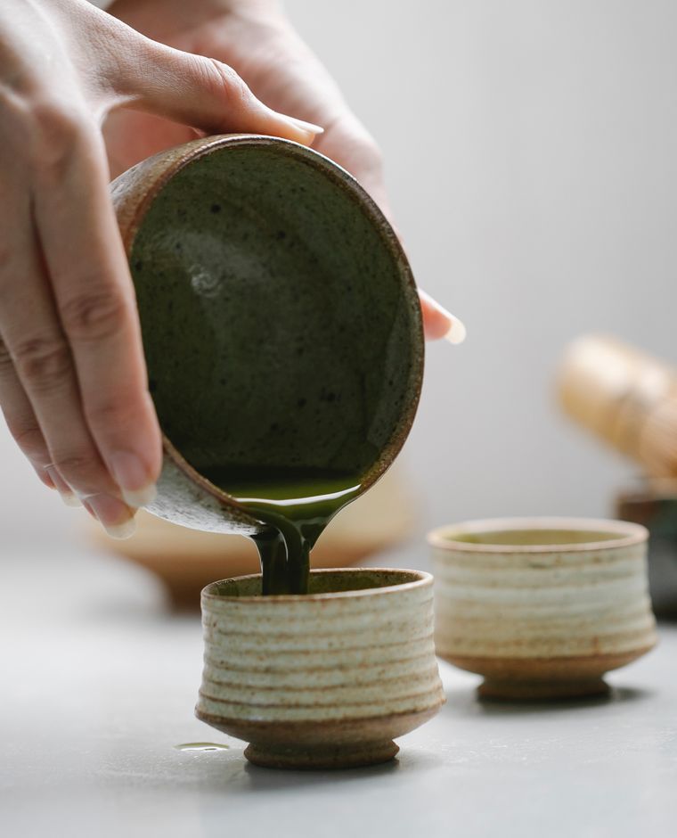 Pouring matcha